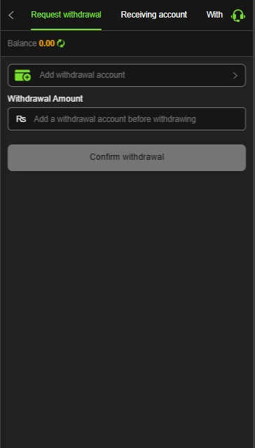 Y999 Game APK Withdrawal Screen