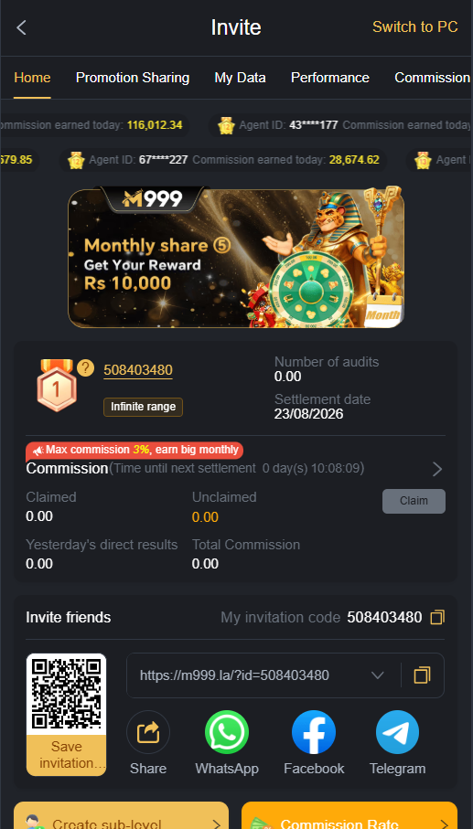 M999 Game APK Bonus & Referral Guide